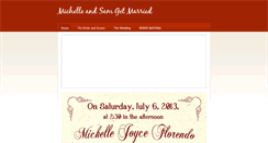 Desktop Screenshot of michelleandsamgetmarried.com